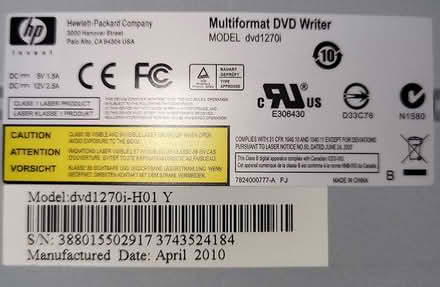 Photo of free Internal HP Multiformat DVD Writer (Northridge) #2