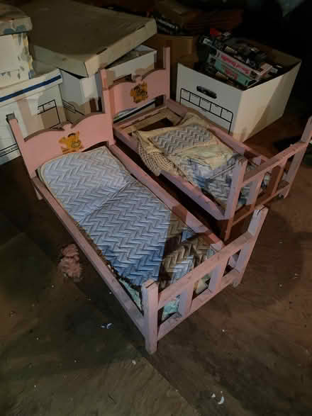Photo of free Antique doll’s bed, cradle & trunk (Ohio Township) #1