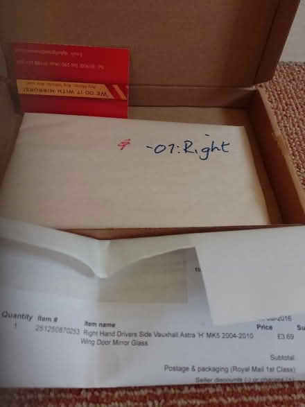Photo of free Astra Wing mirror glass (right-hand) (Selsdon CR2) #1
