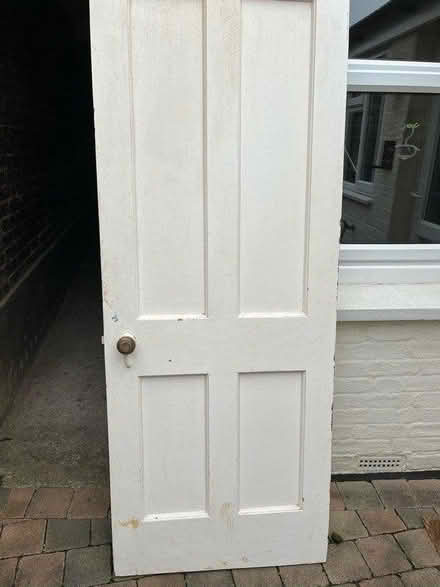 Photo of free Vintage solid wood four panel door (SG5) #1