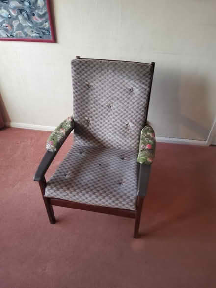 Photo of free Wooden Framed Armchair ideal for Upcycling (Kingston Gate KT2) #1