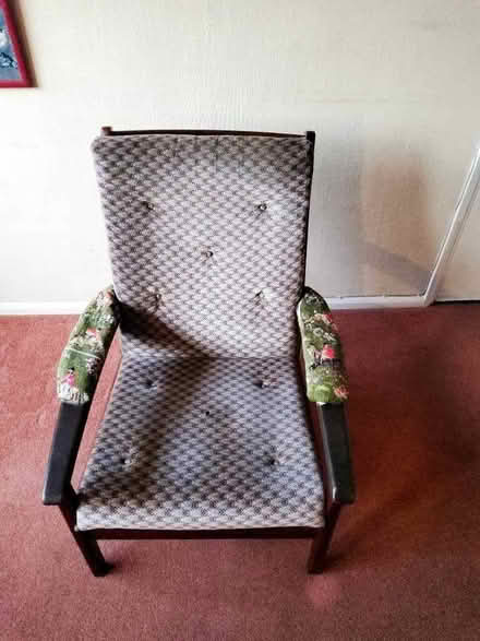 Photo of free Wooden Framed Armchair ideal for Upcycling (Kingston Gate KT2) #2