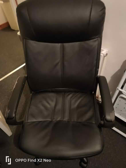 Photo of free Pleather office chair (Ferrybridge) #1