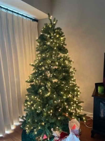 Photo of free 6.5ft Christmas tree - white lights (North Springfield) #1