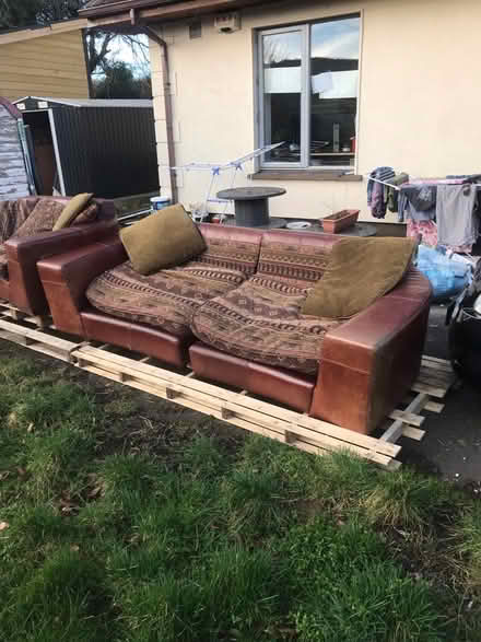 Photo of free Leather couches (Glencullen) #3