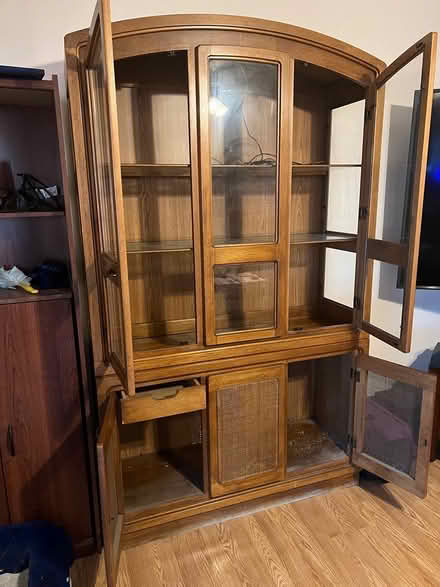 Photo of free tall wood cabinet (close to Norwalk city hall) #1