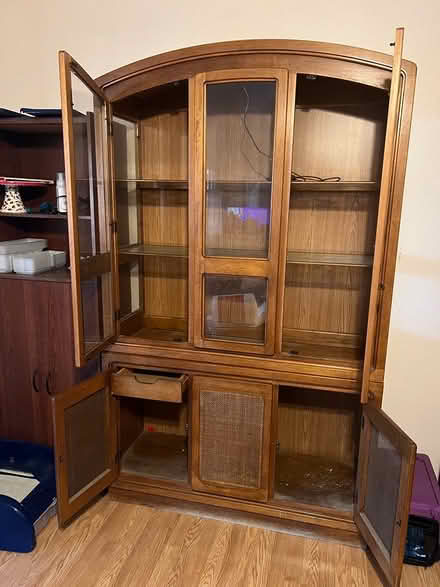 Photo of free tall wood cabinet (close to Norwalk city hall) #2