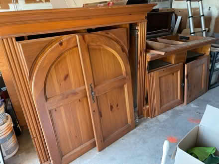 Photo of free 2-piece armoire entertainmnt cntr (Plano - Spring Creek / Custer) #1