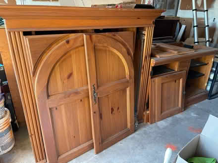 Photo of free 2-piece armoire entertainmnt cntr (Plano - Spring Creek / Custer) #3