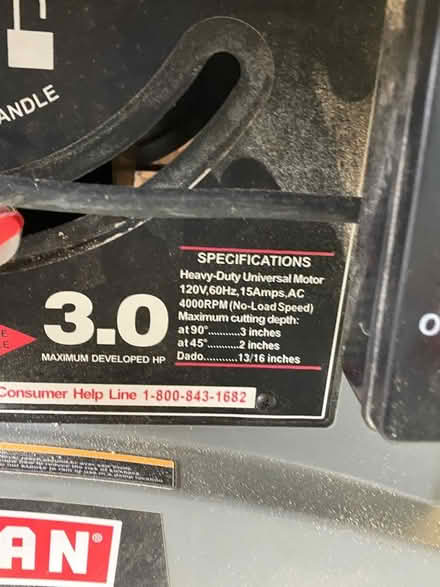 Photo of free Used Craftsman 10” Table Saw (Berks County - Oley) #2