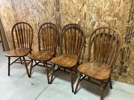 Photo of free Oak dining chairs - set of 4 (Berks County - Oley) #2