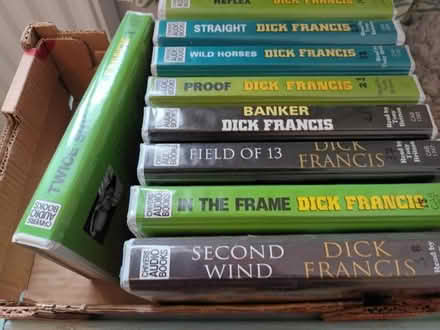 Photo of free 9 Dick Francis novels on tape (Malvern Wells WR14) #1