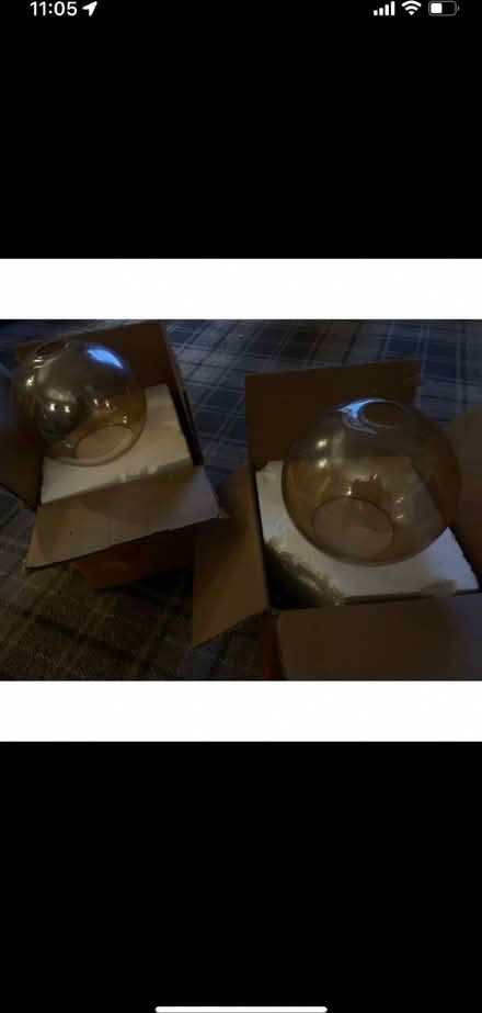 Photo of free 2 glass light shades for lamp (Bridge of Allan FK9) #1
