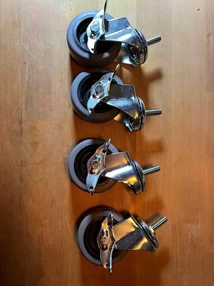 Photo of free 4 new casters (3in x 1in) (Buckhead near Piedmont Hosp.) #1