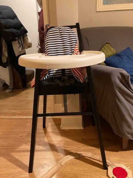 Photo of free High wooden chair ikea with tray (Barry CF63) #1