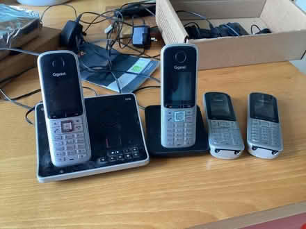 Photo of free Gigaset base station + four extension handsets (Moorfields) #1