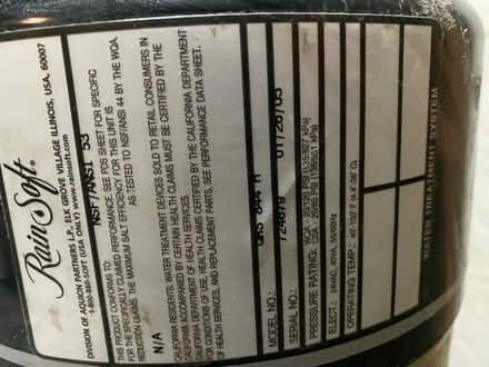 Photo of free Water softener system (Ridgecrest) #2