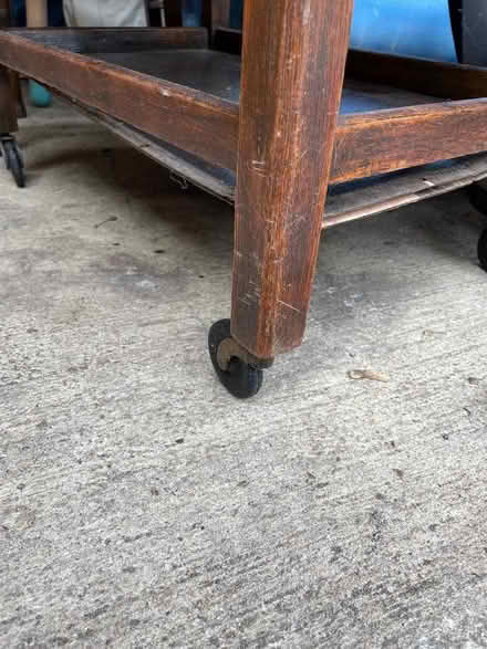 Photo of free Small wooden trolley on wheels (Edenbridge TN8) #2