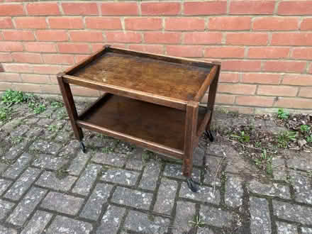 Photo of free Small wooden trolley on wheels (Edenbridge TN8) #1