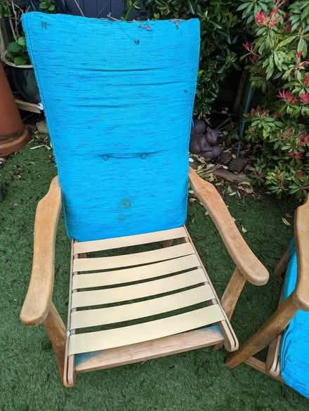 Photo of free Wooden framed armchairs (pair of) (Dales Brow M27) #3