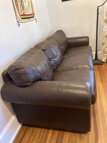 Photo of free Leather Couch (Kingston, near Rondout) #1