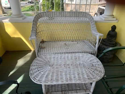 Photo of free Wicker couches and table (Lower westchester) #1