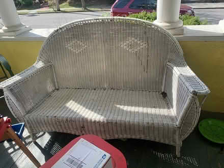 Photo of free Wicker couches and table (Lower westchester) #2