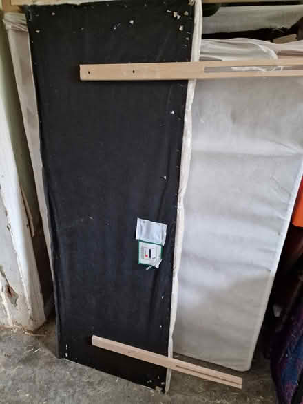 Photo of free Grey velvet headboard (Morecambe Town Center LA4) #1