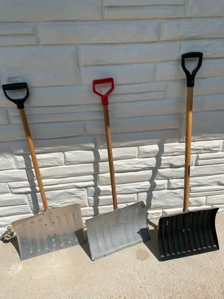 Photo of free 3 small/medium sized snow shovels (Olivette, MO) #1