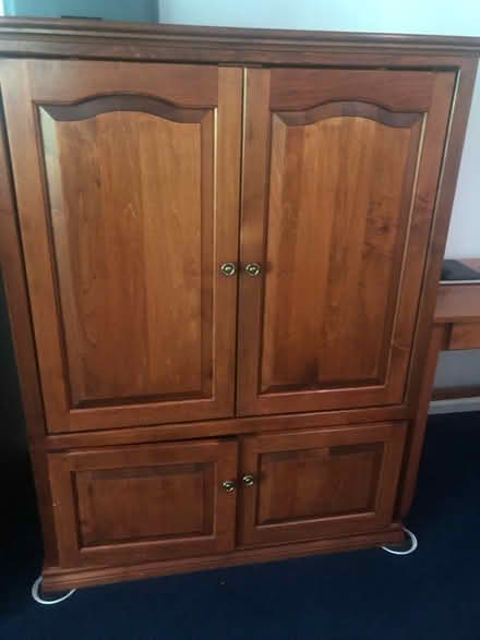 Photo of free Stained wood cabinet (Fairfax) #1