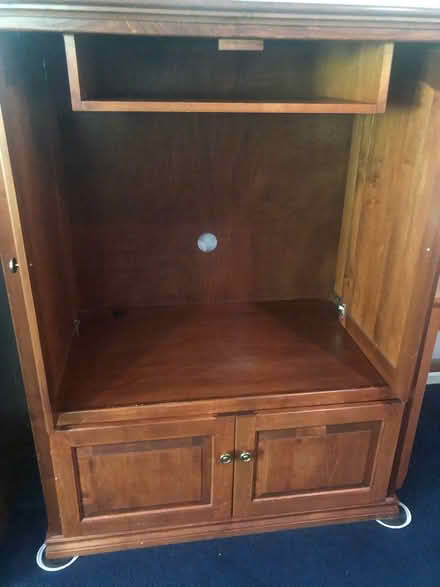 Photo of free Stained wood cabinet (Fairfax) #3