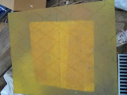 Photo of free Sheet of yellow patterned opaque perspex (Bedlington NE22) #1