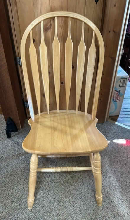 Photo of free 6 wood chairs (Harmony Twsp NJ) #1