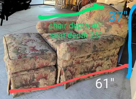 Photo of free overstuffed chair & ottoman (Northwest Chicago) #2