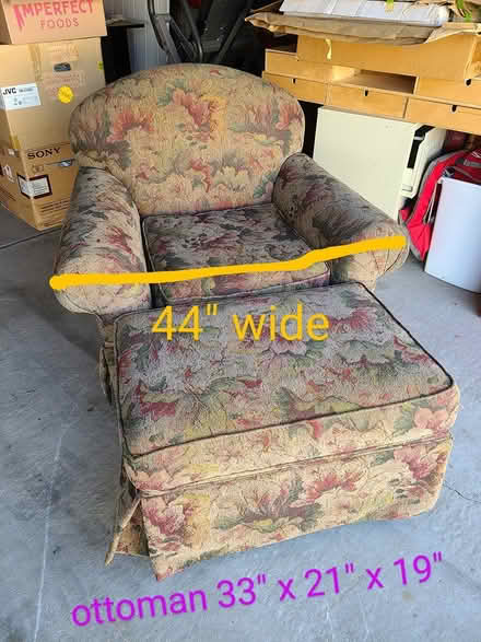 Photo of free overstuffed chair & ottoman (Northwest Chicago) #1