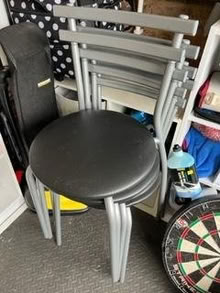Photo of free 4 silver and black chairs (HP15 Holmer Green) #1