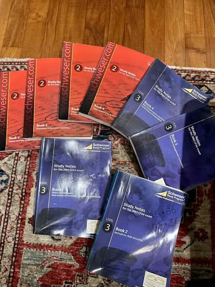 Photo of free CFA Level 2&3 Study Notes Schweser (Arcadia Road, Bukit Timah) #1
