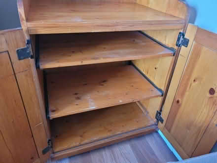 Photo of free Vintage wood hutch (Piscataway) #3