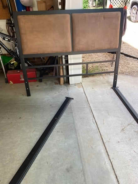 Photo of free Full size headboard and bed frame (Near Taylor YMCA, Cary) #1
