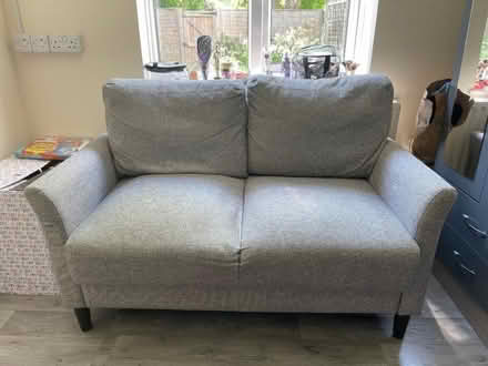 Photo of free Grey Two Seater Sofa NEEDS COLLECTING TODAY (Sandy SG19) #1