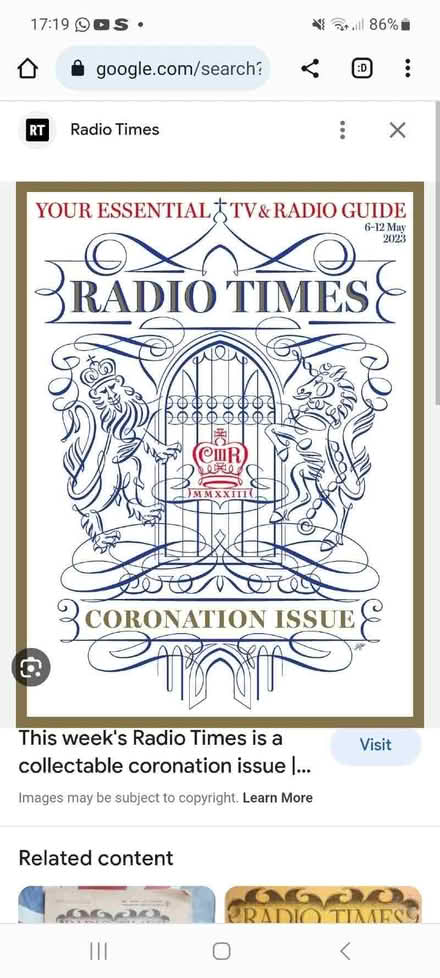 Photo of Radio Times Coronation Issue (Burneside LA9) #1