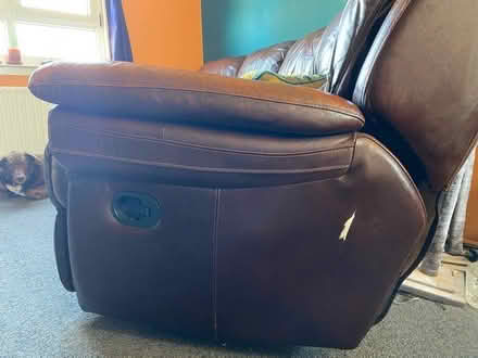 Photo of free Leather Reclining Sofa (Garelochhead G84) #4