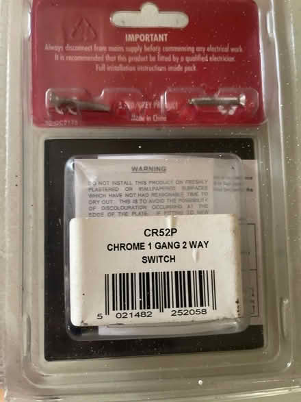 Photo of free 1 gang switch chrome (RM18) #2
