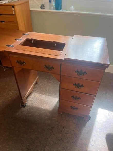 Photo of free Vintage sewing machine + table (02461/Newton Highlands) #1