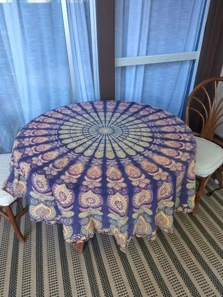 Photo of free 72" round table cloth colorful (Terra Linda) #1