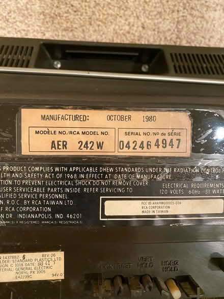 Photo of free rca 12” b&w tv (West Glen subdivision) #2