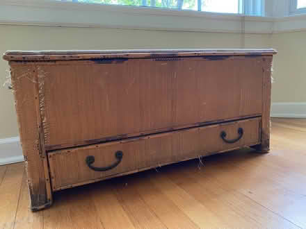 Photo of free Antique rattan trunk with drawer (La Grange) #1