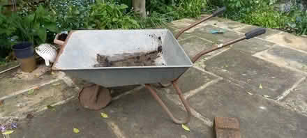 Photo of free Old metal wheelbarrow- ornamental only (Harrogate HG2) #1