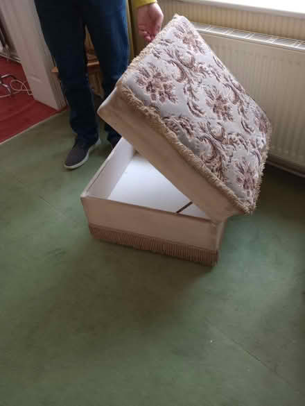 Photo of free Upholstered storage box/pouff (Thorpe Bay SS1) #1