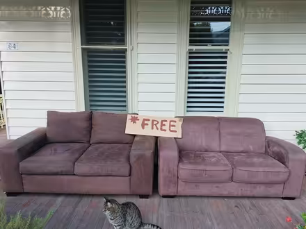 Photo of free Two 2 seater couches (Central Geelong) #1